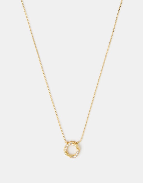 14ct Gold-Plated Knot Pendant Necklace, , large