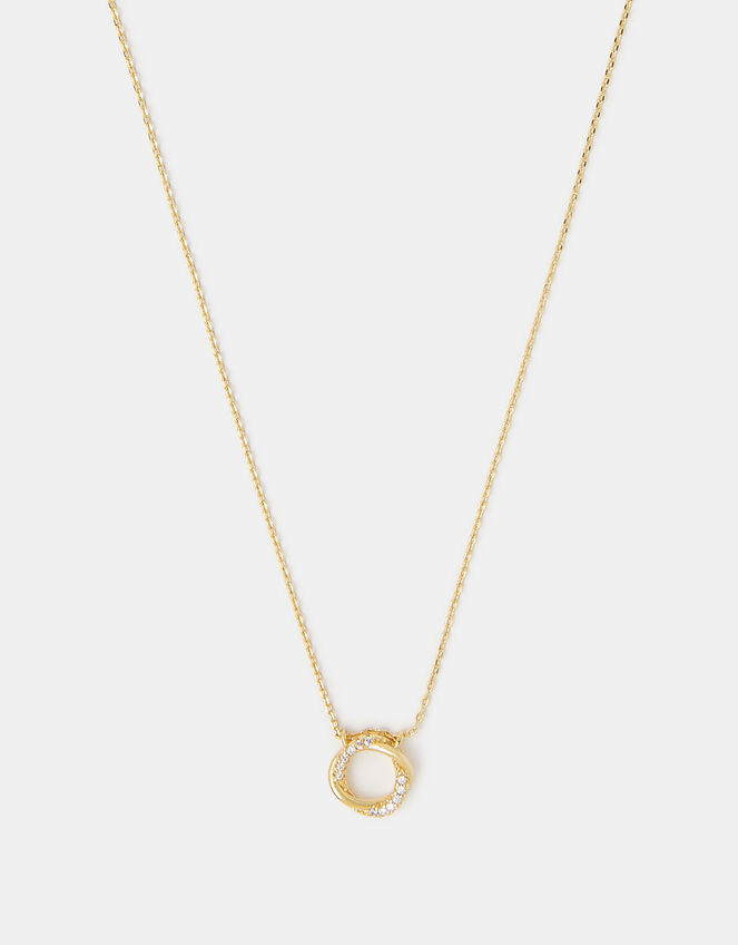 14ct Gold-Plated Knot Pendant Necklace, , large