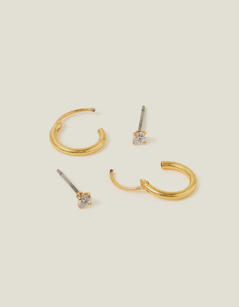 2-Pack 14ct Gold-Plated Earrings, , large