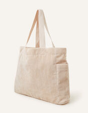 Cord Shopper Bag, Cream (CREAM), large
