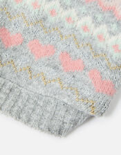 Fairisle Dog Jumper, Grey (GREY), large