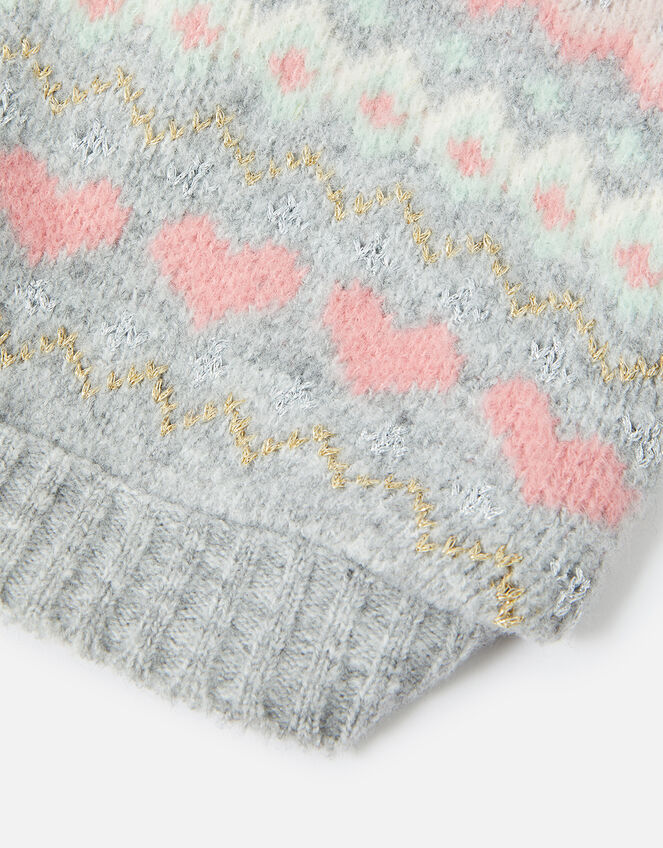 Fairisle Dog Jumper, Grey (GREY), large