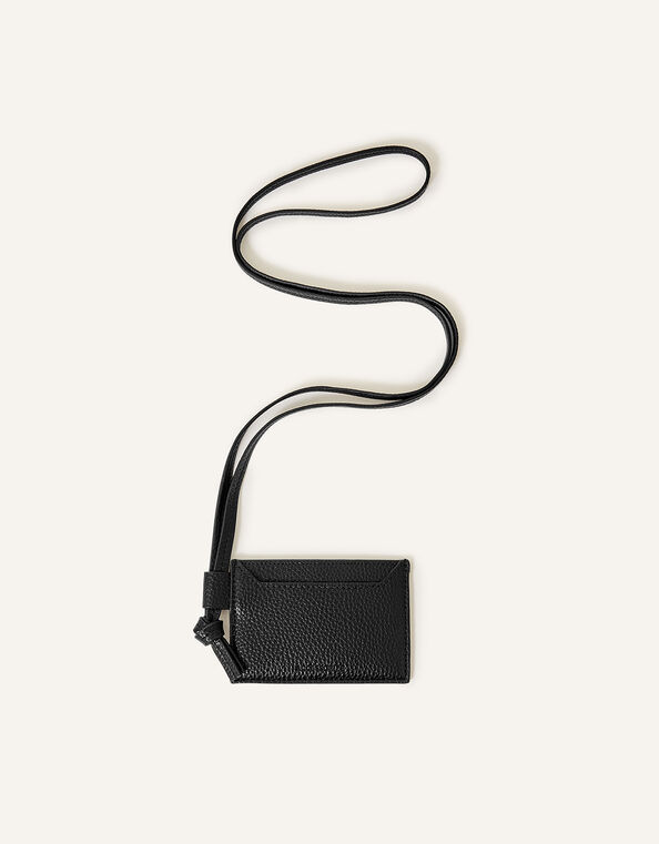 Lanyard Card Holder, Black (BLACK), large