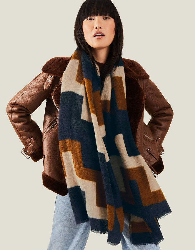 Super-Soft Blanket Scarf, Multi (DARKS-MULTI), large