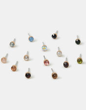 15-Pack Gemstone Stud Earrings, , large