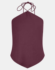 Halter Scarf Top, Purple (PURPLE), large