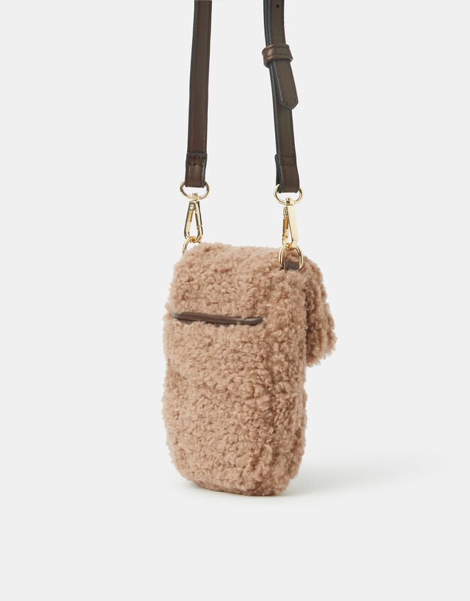 Faux Shearling Phone Bag, , large