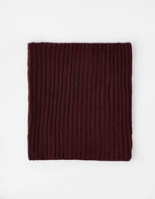 Chunky Knit Snood , Red (BURGUNDY), large