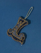 Embroidered L Initial Decoration, , large