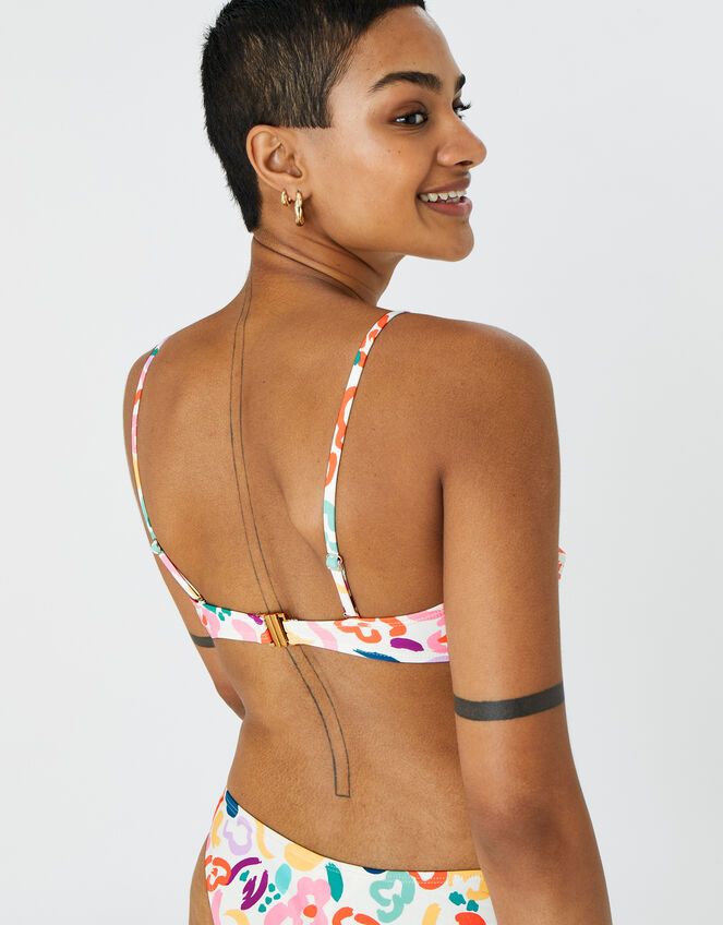 Colour Splash Frill Bandeau Bikini Top, Multi (BRIGHTS-MULTI), large