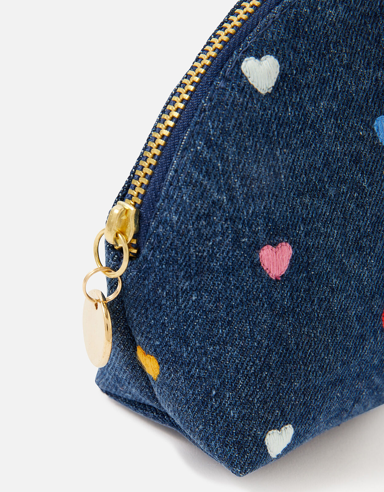 Denim cosmetic bag discount