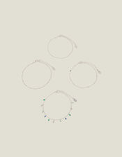 4-Pack Bead Drop Anklets, , large