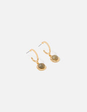 Berry Blush Hoop Stone Drop Earrings, , large
