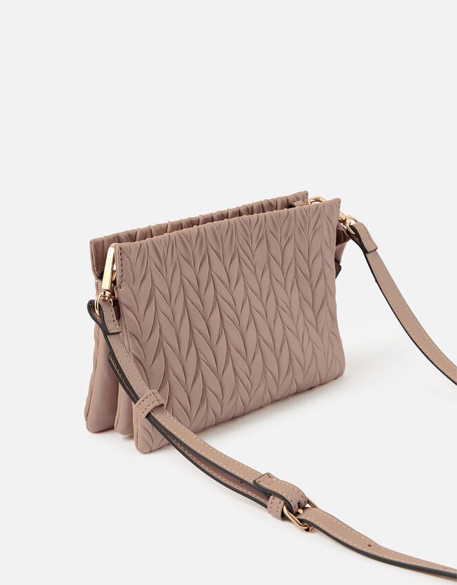 Paige Pleated Cross-Body Bag, Pink (PINK), large