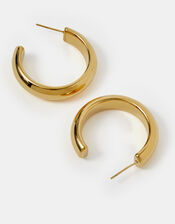 Stainless Steel Chunky Hoop Earrings, , large
