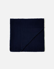 Glitter Pleat Scarf, Blue (NAVY), large