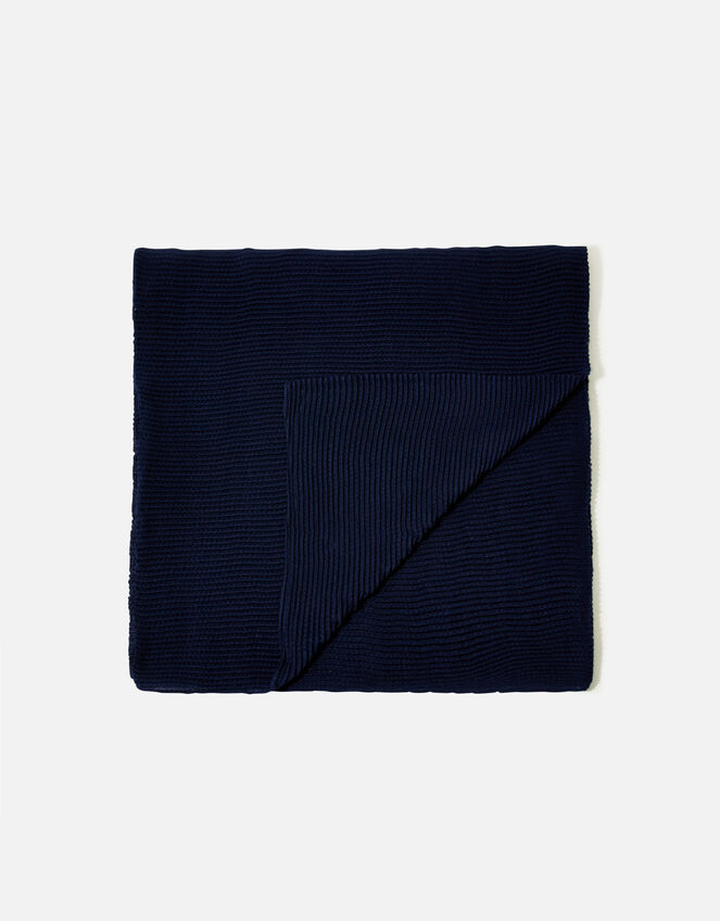 Glitter Pleat Scarf, Blue (NAVY), large