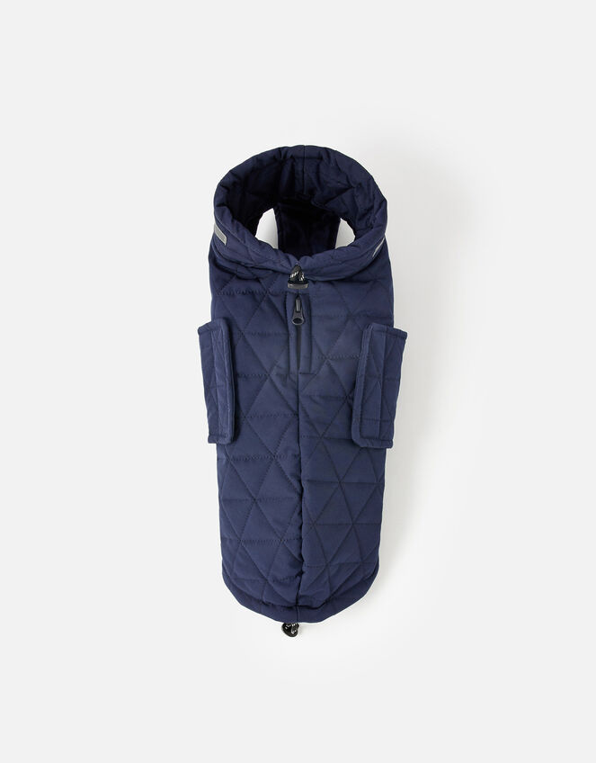 Simple Quilted Dog Jacket, Blue (NAVY), large