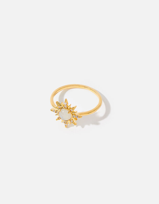 Gold-Plated Opal Starburst Ring, Gold (GOLD), large