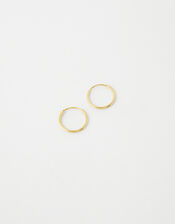 Gold-Plated Sterling Silver Mini Hoops, , large