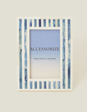 Stripe Resin Photo Frame 4 x 6 Blue, , large