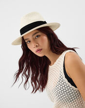 Louise Straw Fedora Hat, , large