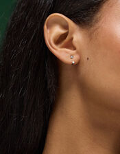 Titanium Diamanté Barbell Hoop, , large