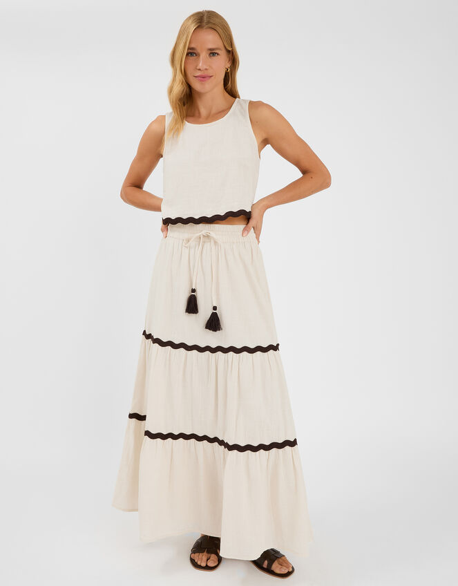 Sleeveless Ric Rac Top, Ivory (IVORY), large