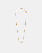 14ct Gold-Plated Long Station Necklace, , large