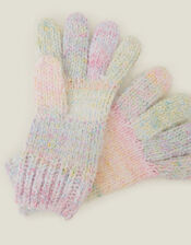 Girls Ombre Rainbow Gloves, Multi (PASTEL MULTI), large