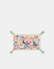 Tassel Embroidered Cushion Cover, , large