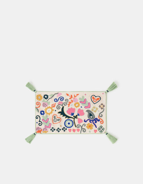 Tassel Embroidered Cushion Cover, , large