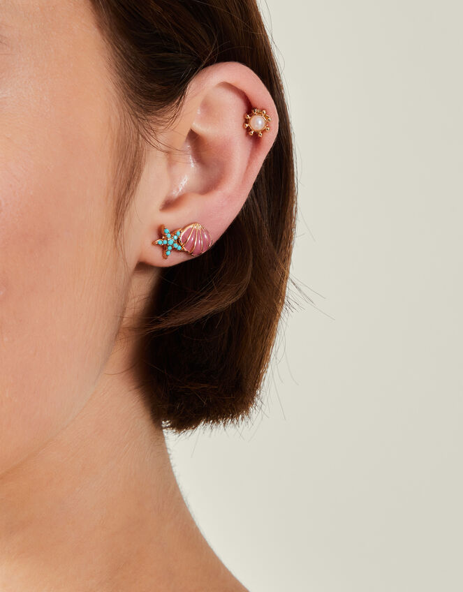 5-Pack Nautical Stud Earrings, , large