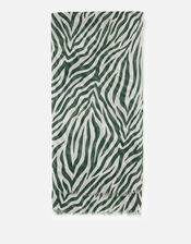 Zebra Print Scarf in Recycled Polyester, , large