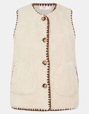 Faux Shearling Gilet , Cream (CREAM), large