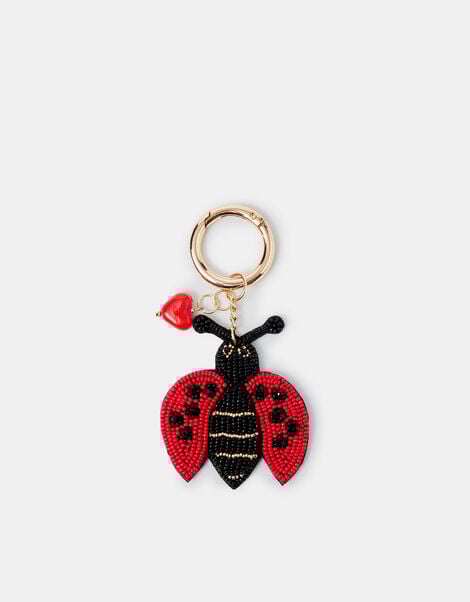 Beaded Love Bug Bag Charm, , large