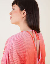 Ombre Pleated Kaftan, Pink (PINK), large