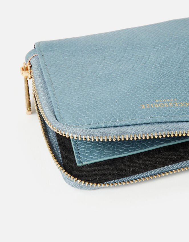 Zip Around Coin Purse, Blue (BLUE), large