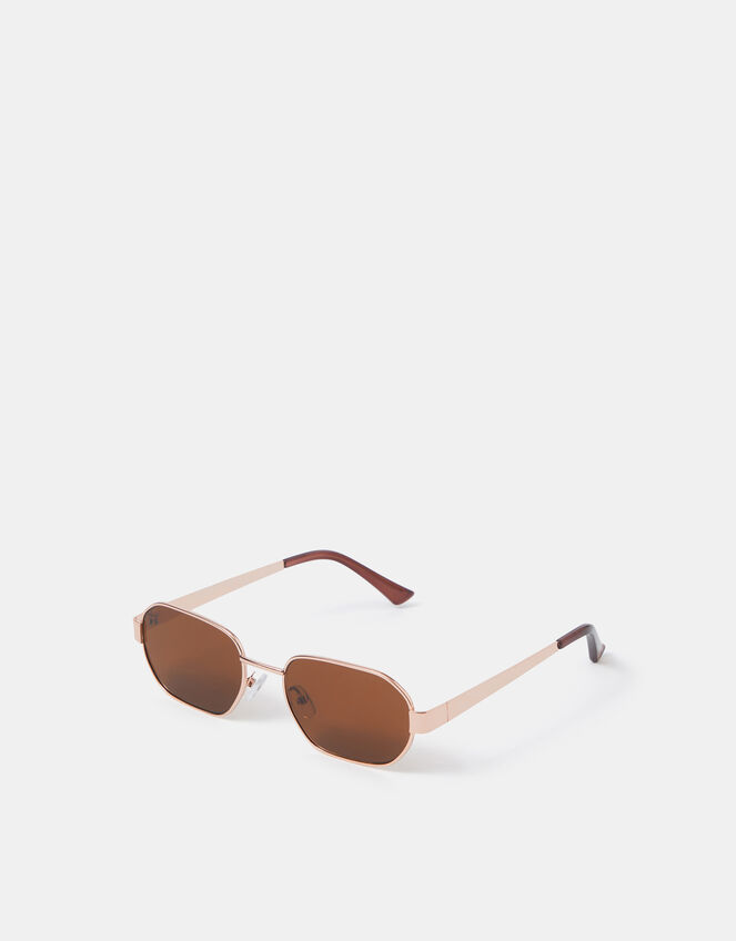 Metal Rectangle Sunglasses, , large