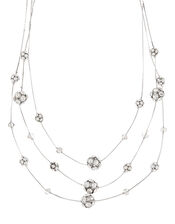 Multi-Row Sparkle Bead Necklace, , large