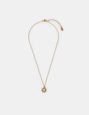 Diamante Sun Pendant Necklace, , large
