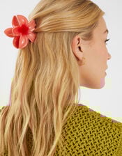 Tropical Flower Claw Clip Orange, , large