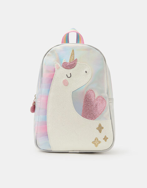 Girls Iridescent Unicorn Backpack, , large