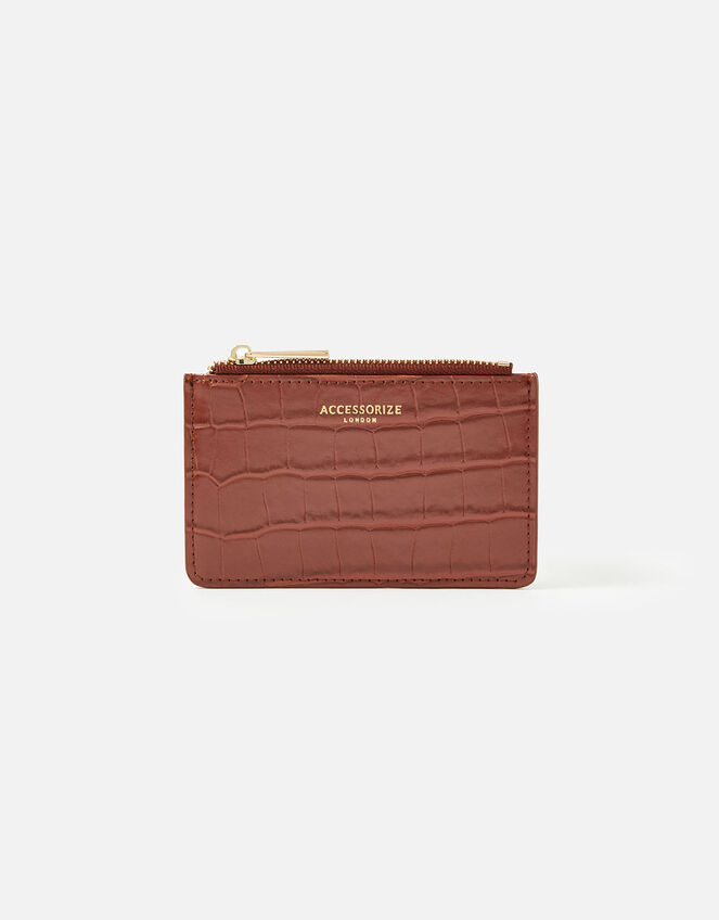 Croc Card Holder, Tan (TAN), large