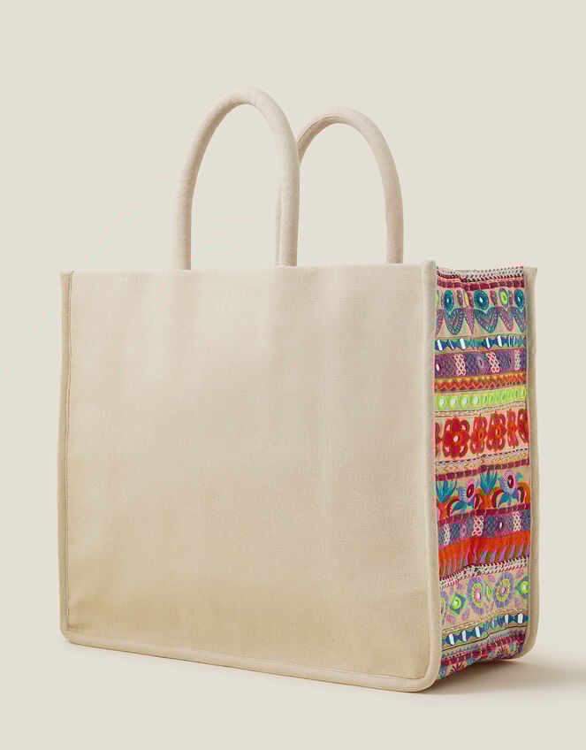 Mirror Embellished Tote Bag, , large