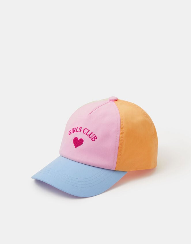 Girls Club Colourblock Baseball Cap, Multi (PASTEL MULTI), large
