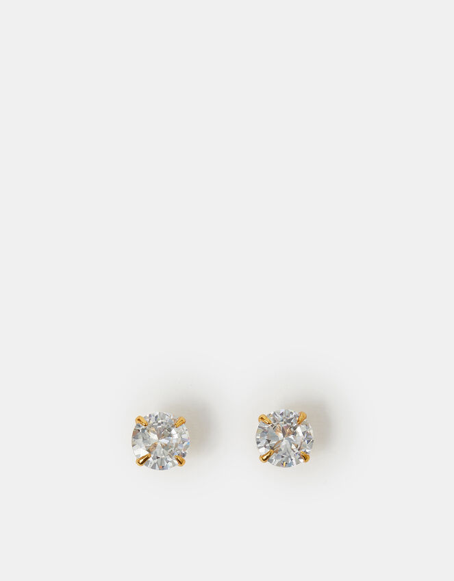 14ct Gold-Plated Large Bling Stud Earrings, , large