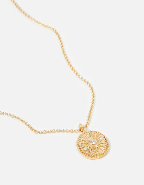 Berry Blush Coin Pendant Necklace Necklaces Accessorize Global - Large Coin Pendant Necklace
