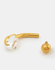 14ct Gold-Plated Surgical Steel Belly Bar, , large