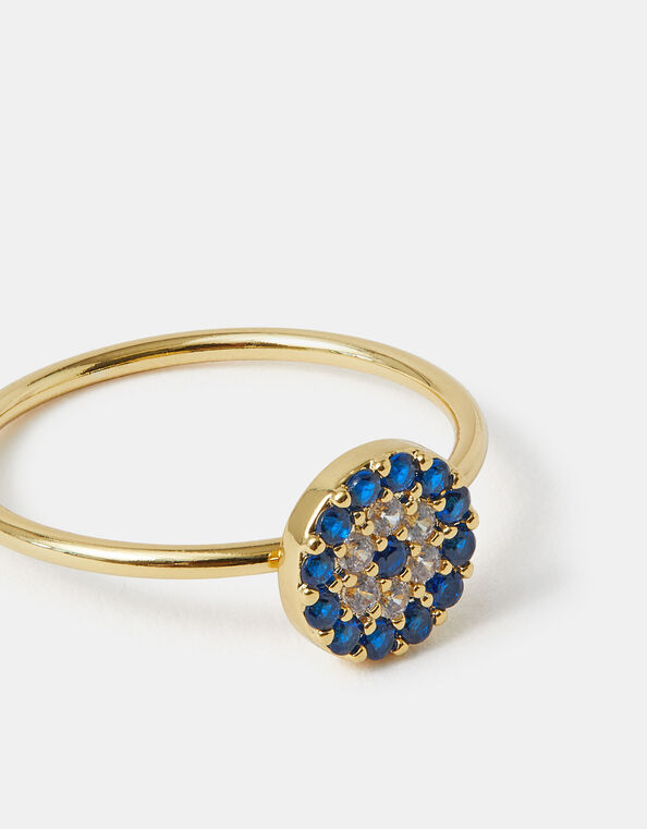 14ct Gold-Plated Evil Eye Ring, Gold (GOLD), large